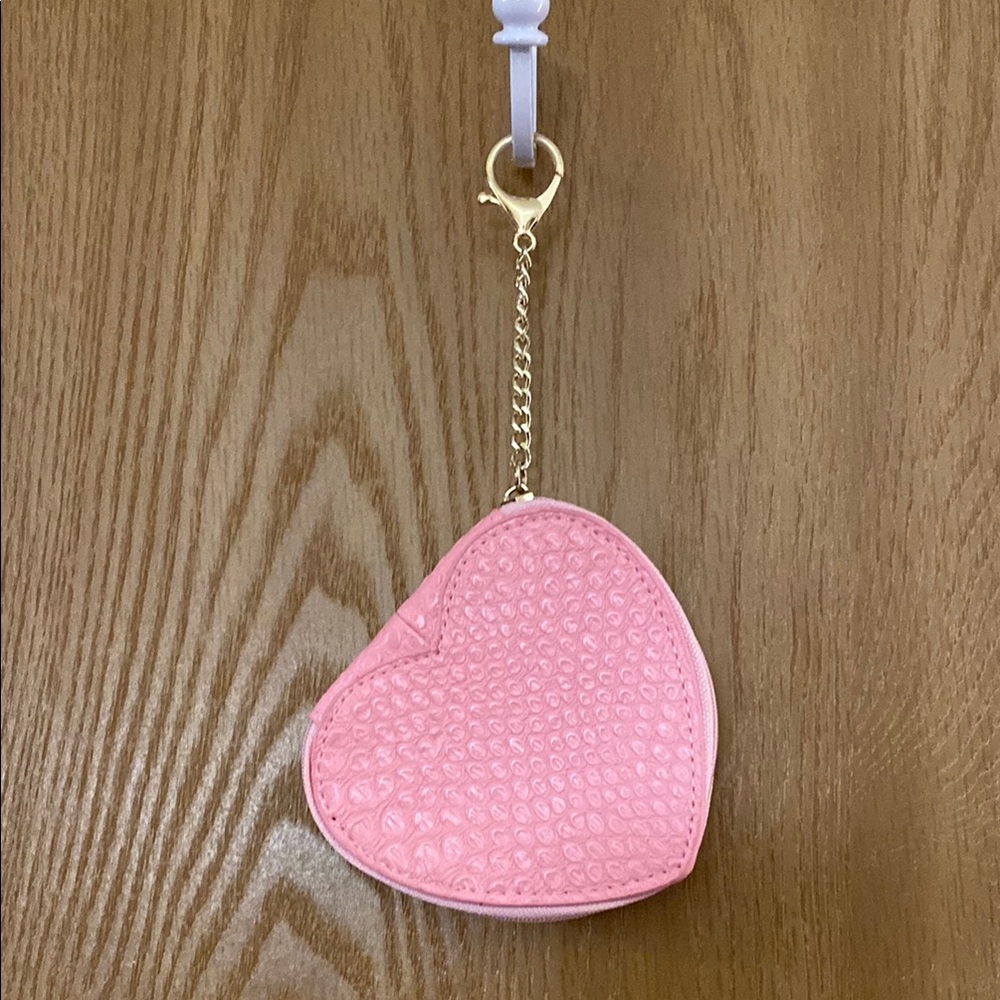 Pink Heart-Shaped Keychain